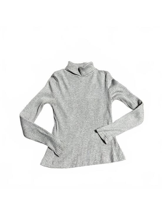 Angels Tops - Y2K Gray Mock Neck Ribbed Long Sleeve Shirt Angels Brand Size L